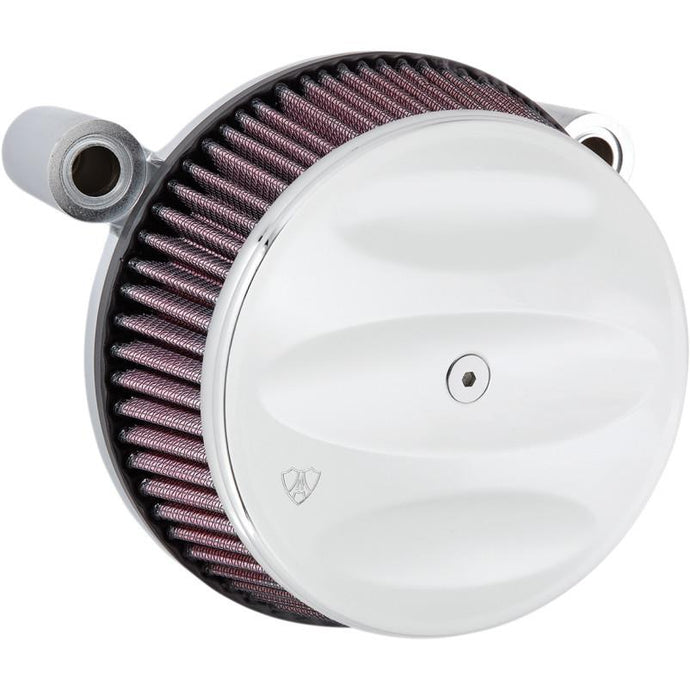 Arlen Ness 18-341 Big Sucker Stage I Air Filter Kit - Scalloped - Chrome