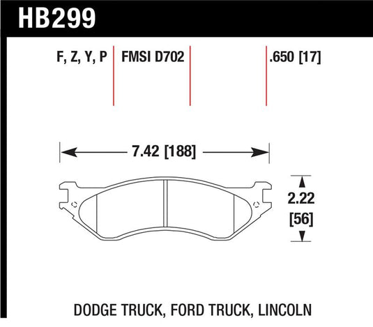Hawk Performance HB299Y.650 HAWK LTS Brake Pads