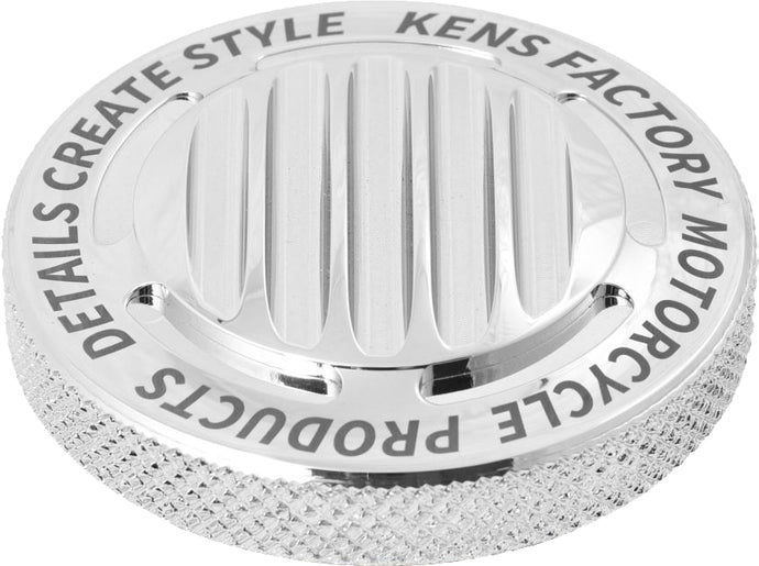 Kens Factory KFC-06 Next Level Gas Cap Finned Chrome Dummy Screw Rh