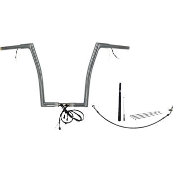 Fat Baggers, Inc. 712916 1-1/4in. Plug and Play EZ Install Flat Top Handlebar Kit - Chrome