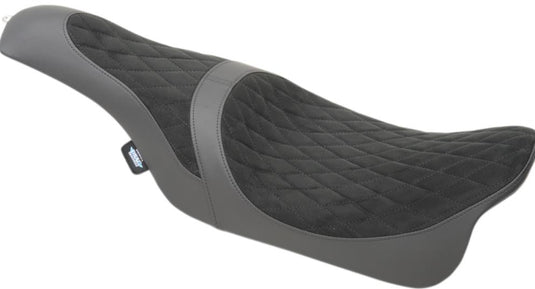 Drag Specialties 0801-1038 Caballero Seat - Faux Suede Diamond Stitch