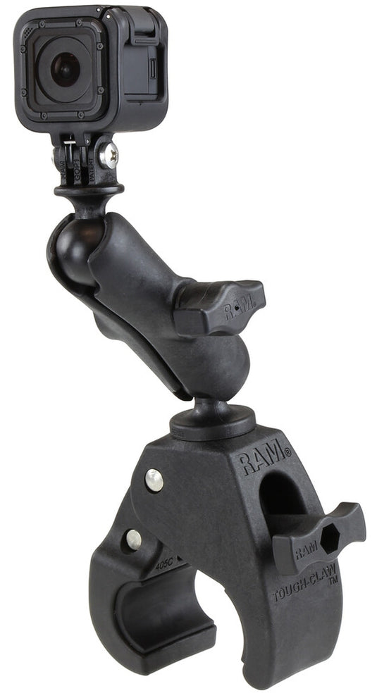 Ram Mounts RAP-B-404-GOP1U RAM Tough-Claw Medium Clamp Mount with Universal Action Camera Adapter
