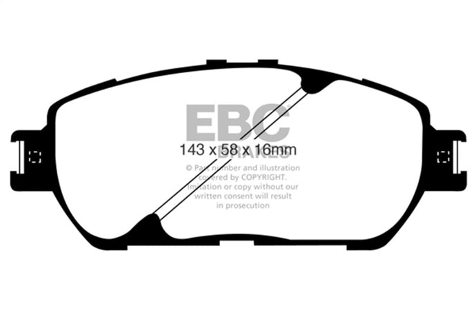 Ebc DP41674R EBC Yellowstuff Brake Pad Sets