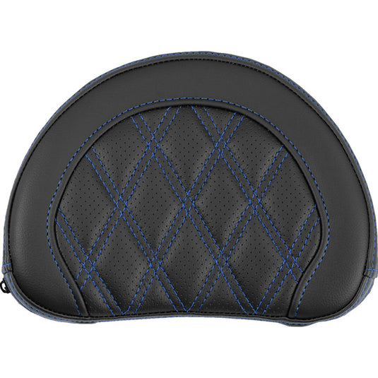Saddlemen 051318401 Contoured Sissy Bar Pad for Roadsofa LS Seats - Blue Stitching