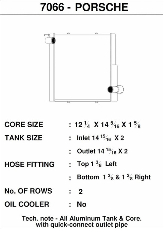 Csf 7066 CSF Radiators - Aluminum