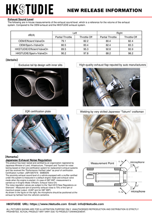 Hks HKSTUDIE-EX003 HKS HKSTUDIE Exhausts