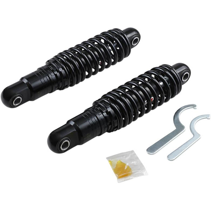 Drag Specialties 1310-1670 Premium Ride-Height Heavy Duty Adjustable Shocks - 11in. - Black