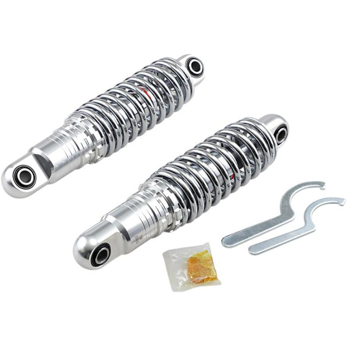 Drag Specialties 1310-1669 Premium Ride-Height Heavy Duty Adjustable Shocks - 11in. - Chrome