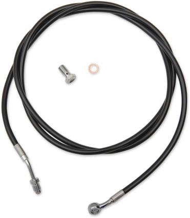 La Choppers LA-8054C16B Clutch Line - Black Vinyl/Stainless Braided