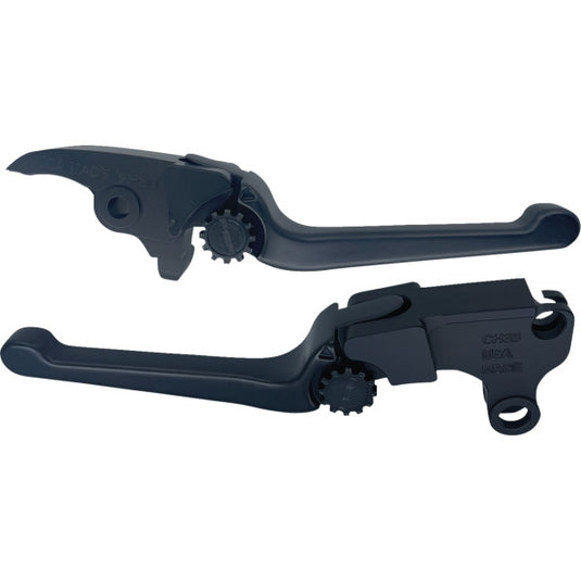 Psr 12-00667-22 Anthem Adjustable Lever Set for Harley Models - Black
