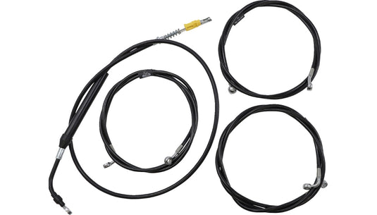 La Choppers LA-8058KT-19B Standard Cable/Brake Line Kit - 18in.-20in. Ape Hanger Handlebar - Black Vinyl