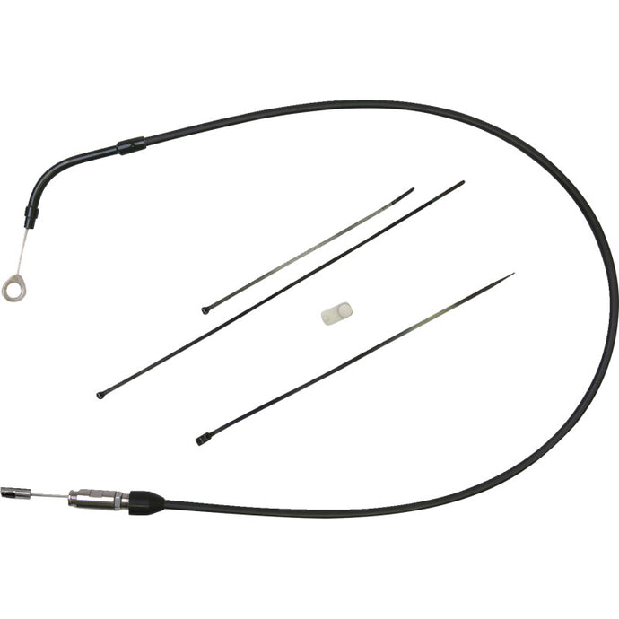 Drag Specialties 0652-2886 Quick Connect Braided Upper Clutch Cable - 39in. - Black/Black