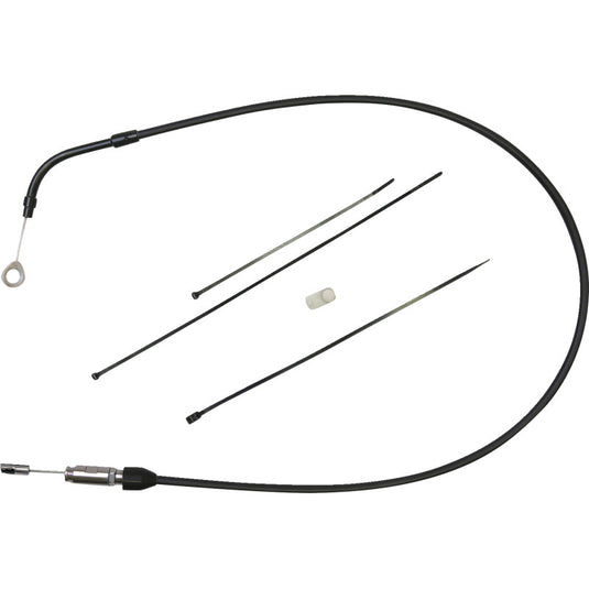 Drag Specialties 0652-2886 Quick Connect Braided Upper Clutch Cable - 39in. - Black/Black