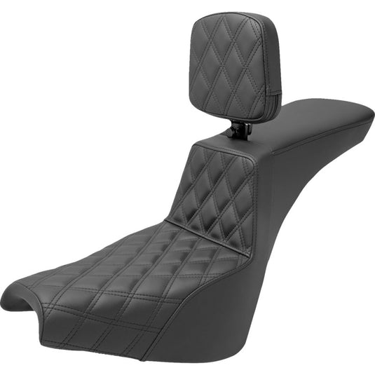 Saddlemen 818-30-192BR Tour Step-Up Front LS Seat with Drivers Backrest