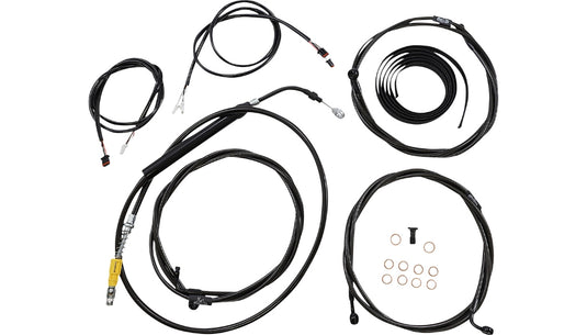 La Choppers LA-8058KT3-13M Complete Plug and Play Cable Kit - 12in.-14in. - ABS - Midnight
