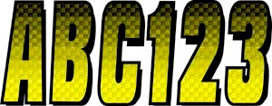 Hardline YEBKG300 Series 300 Carbon Fiber Registration Kit - Gradation - Yellow/Black