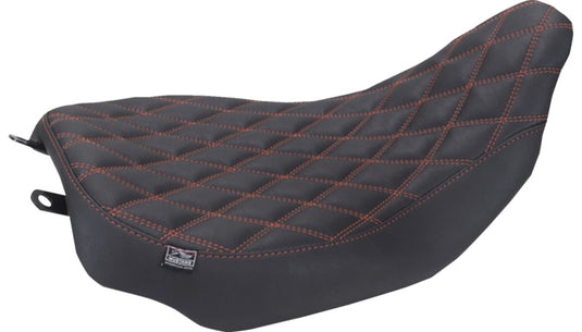 Mustang 88020AB Runaround Solo Seat - Double Diamond - American Beauty Stitch (Black)