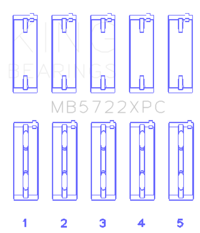 Load image into Gallery viewer, King Engine Bearings MB5722XPC KING Performance Main Bearings

