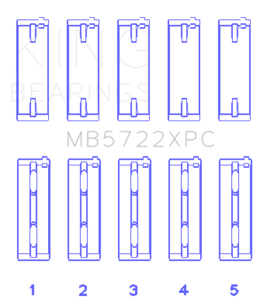 King Engine Bearings MB5722XPC KING Performance Main Bearings