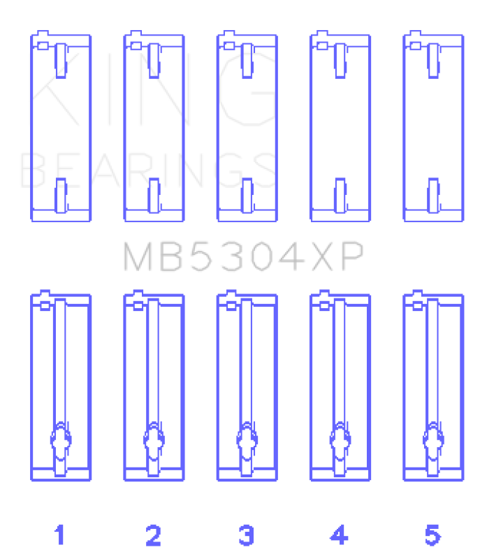 Load image into Gallery viewer, King Engine Bearings MB5304XP0.25 KING Main Bearings
