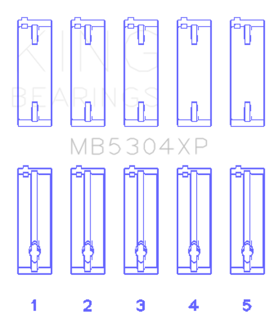 King Engine Bearings MB5304XP0.25 KING Main Bearings