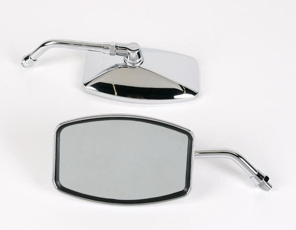 Emgo 20-42464 Big One Cruiser Mirror - 4 1/4in. H x 6 1/4in. W, 10mm Thread