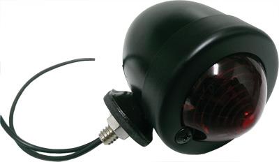 Harddrive 688063 Single Filament Bullet Marker Light - Black - Red Lens