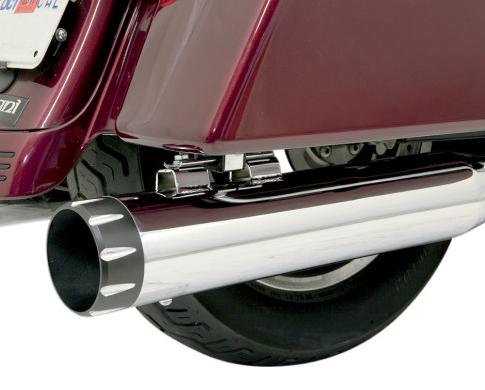 Bassani Manufacturing BE40T End Cap for 4in. Quick Change Series Slip-On - Straight Fluted - Black