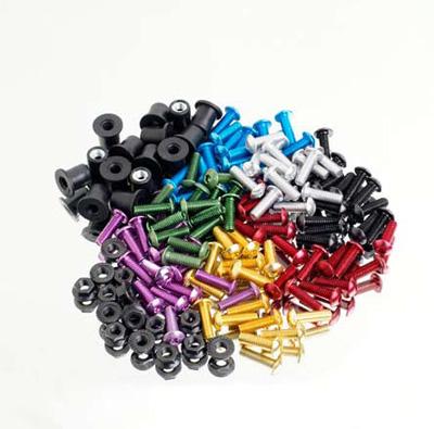 Puig 0956R Windscreen Standard Screw Kit - Red