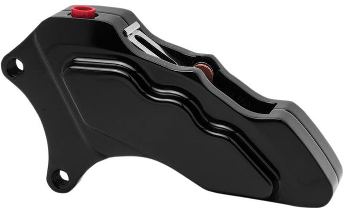 Hawg Halters Inc LHSAB6013 6-Piston Single Disc Front Brake Caliper - Black