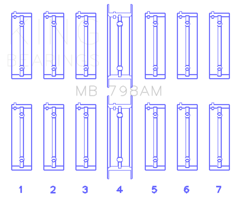 Load image into Gallery viewer, King Engine Bearings MB798AM KING Main Bearings
