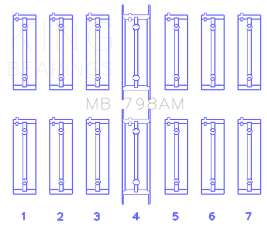 King Engine Bearings MB798AM KING Main Bearings