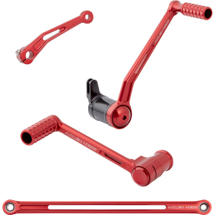 Arlen Ness 420-135 SpeedLiner Foot Control Kit - Red Anodized