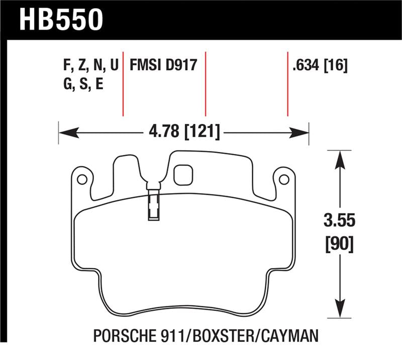Load image into Gallery viewer, Hawk Performance HB550G.634 HAWK DTC-60 Brake Pad Sets
