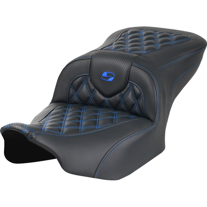 Saddlemen 823-07-20601 Roadsofa CF LS Seat without Backrest - Blue Stitching