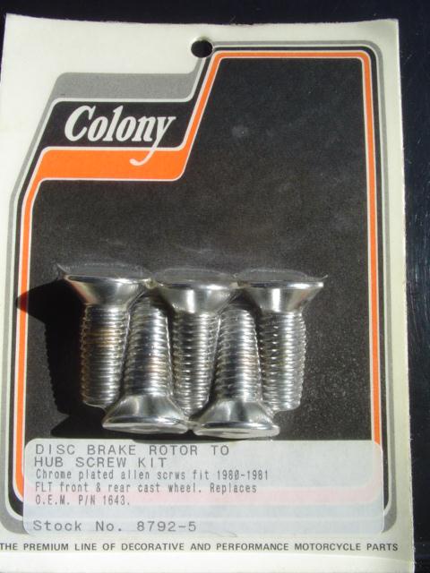Colony 8739-10 Brake Rotor Hardware Kit - Button Head