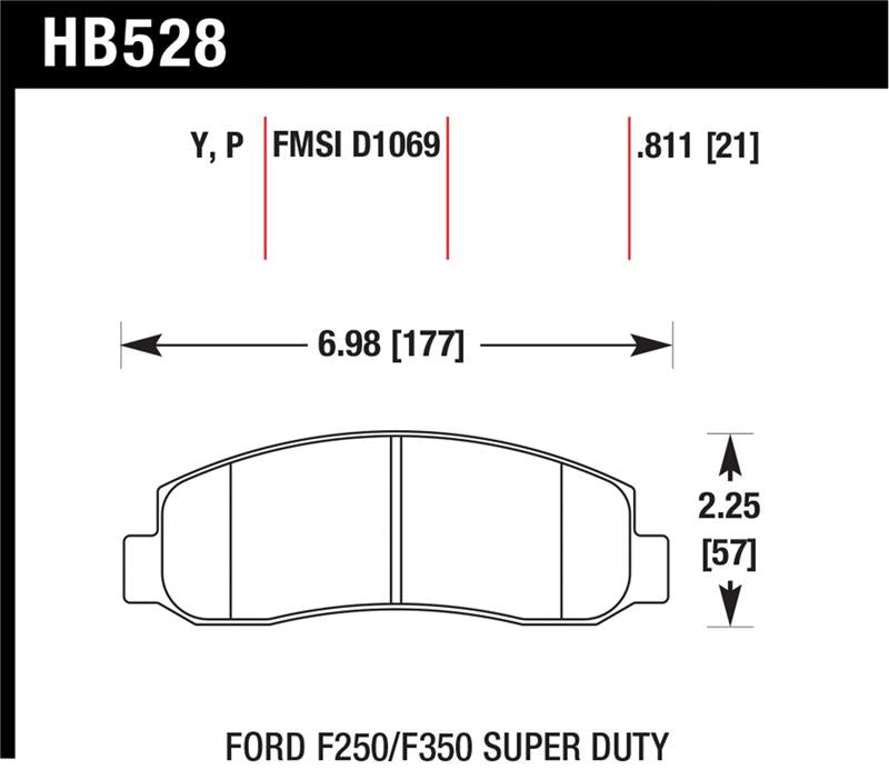 Load image into Gallery viewer, Hawk Performance HB528P.811 HAWK Super Duty Brake Pad Sets
