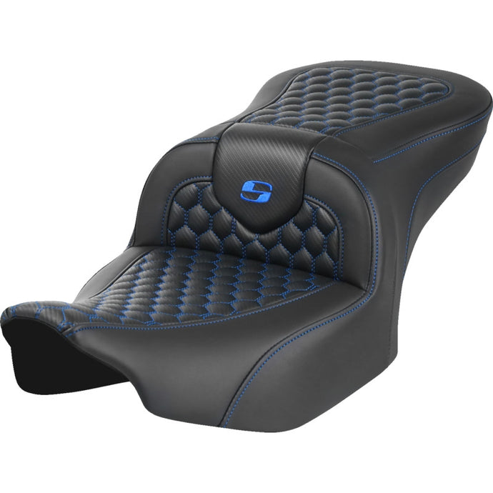Saddlemen 823-07-18901 Roadsofa HC Seat without Drivers Backrest - Blue Stitching