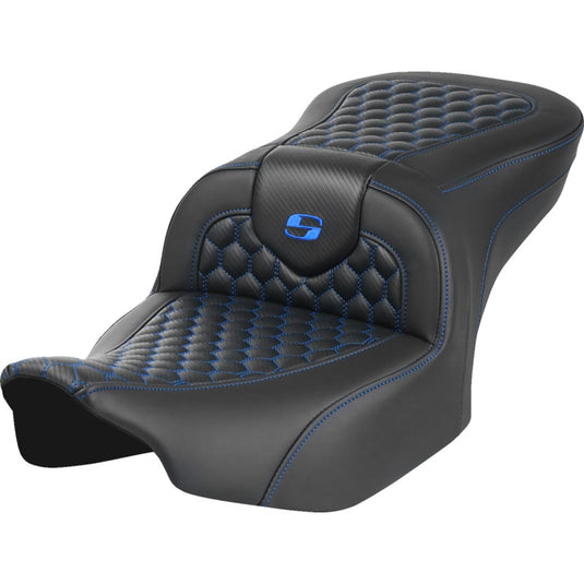 Saddlemen 823-07-18901 Roadsofa HC Seat without Drivers Backrest - Blue Stitching
