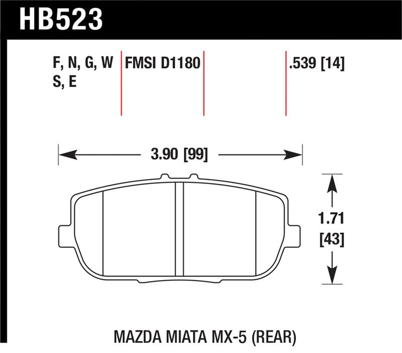 Load image into Gallery viewer, Hawk Performance HB523N.539 HAWK HP+ Brake Pad Sets
