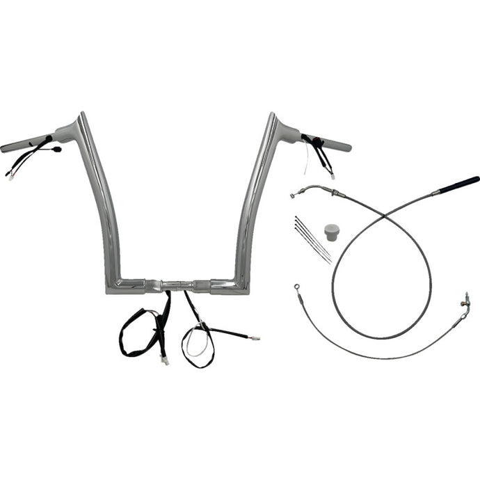 Fat Baggers, Inc. 849914 1-1/2in. EZ Install Pointed Top Handlebar Kit - Chrome