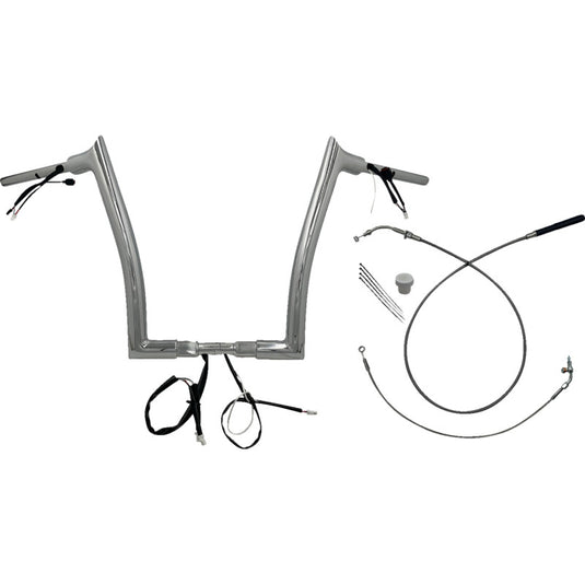 Fat Baggers, Inc. 849914 1-1/2in. EZ Install Pointed Top Handlebar Kit - Chrome