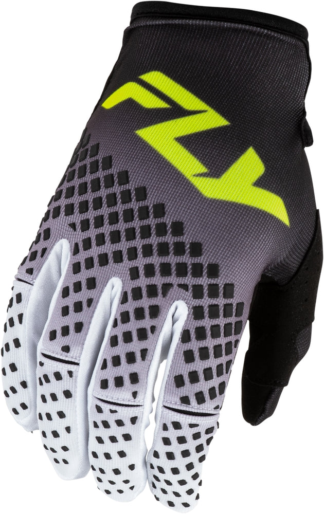 Load image into Gallery viewer, Fly Racing Kinetic Youth Gloves (Medium, Black/White/Hi-Vis)
