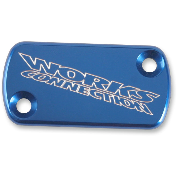 Works Connection 21-000 Anodized Billet Aluminum Front Brake Reservoir Cover - Blue
