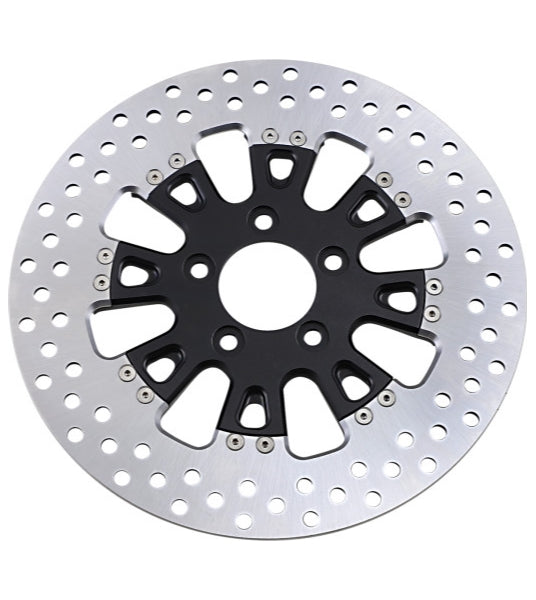Rsd 01331802TRSSMB Traction 11.8in. Two-Piece Brake Rotor - Black Ops