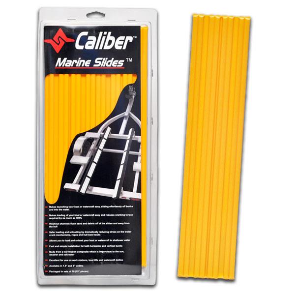 Caliber Products 23013 Marine Slides - 3in. x 15in. - Yellow