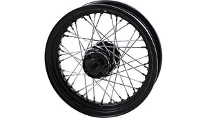Drag Specialties 0204-0573 Replacement Rear Laced Wheel - 16in. x 3in. - Gloss Black