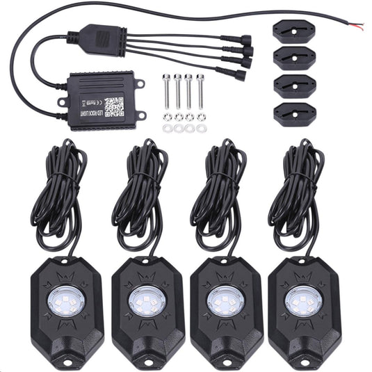 Bluhm Enterprises BL-RGBROCK4 LED Rock Light Kit - RGB And Bluetooth