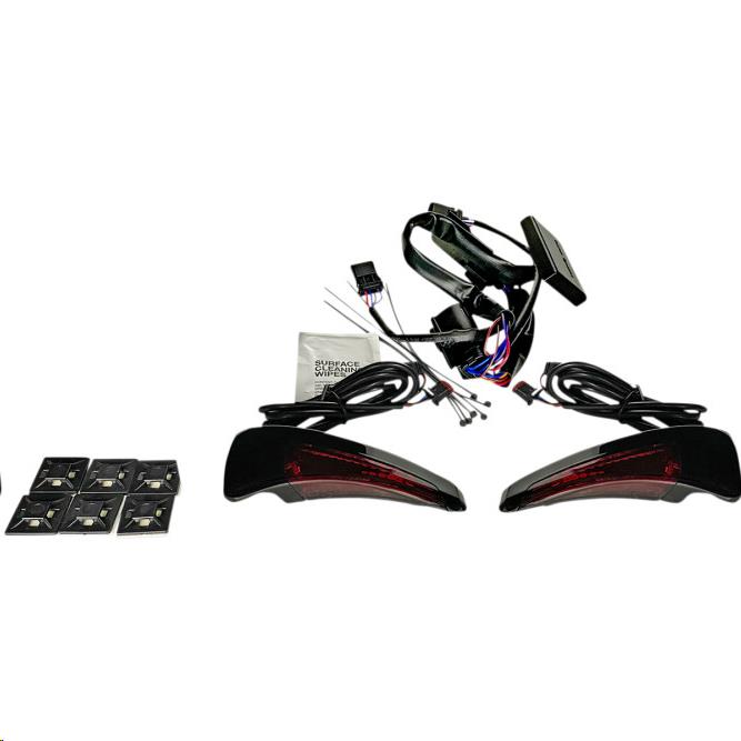 Custom Dynamics CD-TPBR-14-RB Tour-Pak Backrest LED - Black With Red Lens