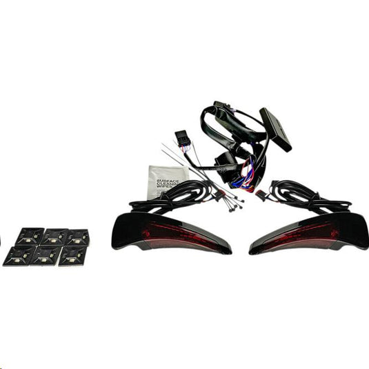 Custom Dynamics CD-TPBR-14-RB Tour-Pak Backrest LED - Black With Red Lens
